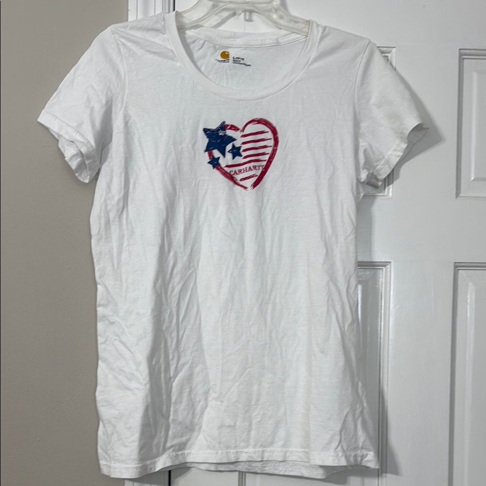 Carhartt Kids White T-Shirt with Heart Design